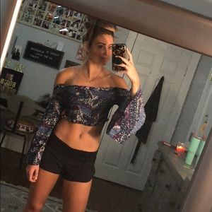 Bell sleeve crop top